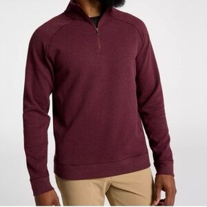 VRST Men's Recharge Pebble Fleece 1/4 Zip Burgundy Plum Heather Sz Large NWT
